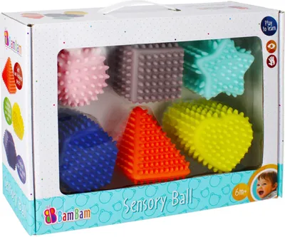 Immagine prodotto di Set di figure sensoriali, blocchi morbidi 6m+, 6 pezzi BamBam