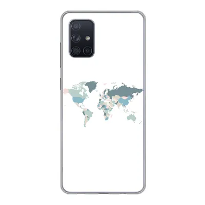 Produktbild von MuchoWow® Handyhülle Schutzhülle Hülle für Samsung Galaxy A51 Weltkarte - Pastell - Länder Silikon Softcase Handy Hülle - Schutzabdeckung