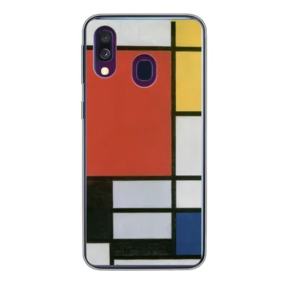 Produktbild von MuchoWow® Handyhülle Schutzhülle Hülle für Samsung Galaxy A40 Komposition 2 in Rot Blau und Gelb - Piet Mondrian Silikon Softcase Handy Hülle - Handy-Tasche