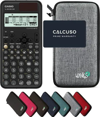 Produktbild von Casio fx-991DE CW ClassWiz inkl. WYNGS Schutztasche Hellgrau - Wissenschaftlicher Taschenrechner - Basic Set