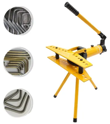 Image de Cintreuse hydraulique manuelle, force de cintrage 10 t, 6 moules réglables, jaune