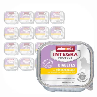 Zdjęcie produktu dla Animonda Integra Protect Diabetes 16x100g Mokra Karma z Wątróbką z Kurczaka Dla Kota z Cukrzycą