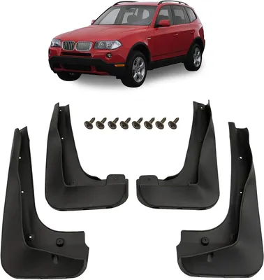 Produktbild von 4er-Set Schmutzfänger-Kit Spritzschutz Schmutzfänger mit Befestigungssatz, passend für BMW X3 E83 2006-2010