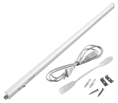 Image de Briloner Leuchten 2379-106 Réglette LED à lumière blanc neutre, idéale pour meubles, placards, cuisine, interrupteur intégré, 10 W, 87,3cm