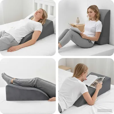 Produktbild von vidaXL Beinkissen Grau 68 x 41 x 24 cm PolyurethanSchaum