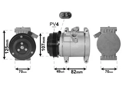 Produktbild von VAN WEZEL 0800K039 CSP11 Klimaanlage Klimakompressor PAG 46 R134a für CHEVROLET SPARK (M300)