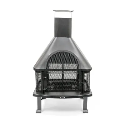 Immagine prodotto di Stufe da patio HEAT 130cm - Stufe da patio per il giardino - Focolare da esterno e barile di fuoco - Focolare tradizionale con deposito di legna - Fuoco da giardino resistente alle intemperie - 110x50x64 cm