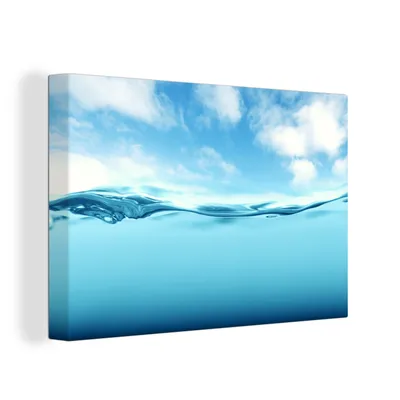 Obrázek produktu pro OneMillionCanvasses® Malba na plátně Nástěnná malba na plátně - Moře - mraky - modrá - 150x100cm