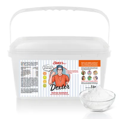 Produktbild von SWEETme® Dextrose monohydrat 5 kg - Dexter Traubenzucker Pulver, natürlicher Energiespender, , ohne Zusätze