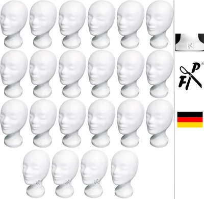 Produktbild von 22 x FP Styroporkopf Multipack Standard weiss - Markenqualität