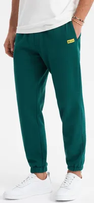 Obrázek produktu pro Ombre Clothing Pánské tepláky Awour tmavě zelená XS/S