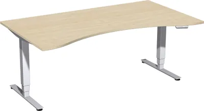 Produktbild von Gera Elektro Pro+ Elektro-Hubtisch höhenverstellbar, 1800x1000x625-1285, Ahorn/Silber