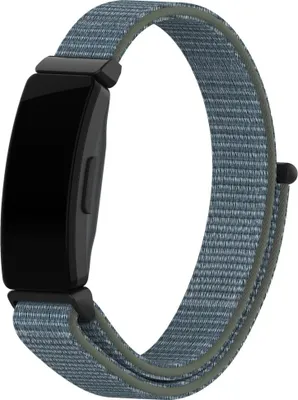 Produktbild von Strap-it Fitbit Inspire (HR) / Inspire 2 Nylon Armband (Grün-Grau)