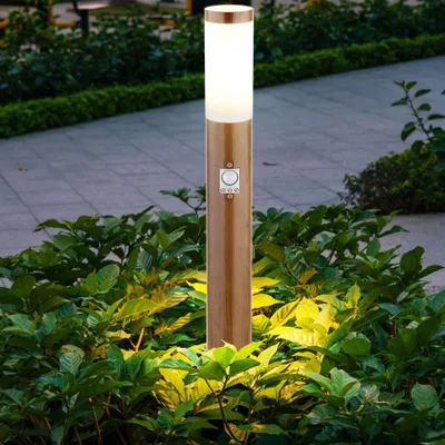 Produktbild von LED Stehleuchte, Bewegungsmelder, IP44, Holzoptik, H 110cm