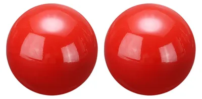 2 Gartenkugeln 42 mm, poliert, nahtlos, rot, Edelstahl