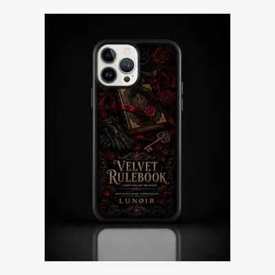 Productafbeelding van iPhone 13 Pro Max hoesje, telefoonhoesje, beschermhoesje, case met fluweelmotief – LUNØIR ©