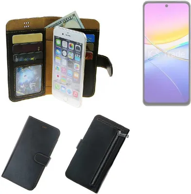 Produktbild von K-S-Trade Schutz Hülle kompatibel mit Vivo Y37 5G Klapphülle Case Phone cover Slim Handytasche Handy Hülle schwarz aus Kunstleder (1 Stk)