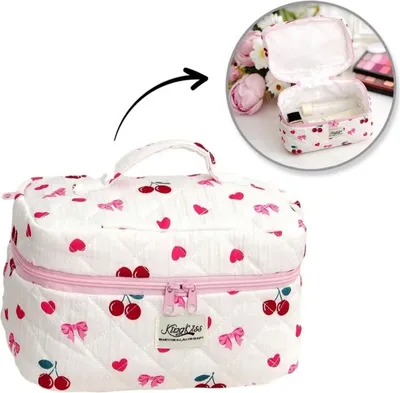Produktbild von ECARLA Damen-Kosmetiktasche KS150, gesteppt, 16 x 16 x 25 cm