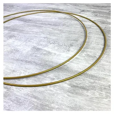 Produktbild von 2er Set Metallringe in Antik-Gold, Durchmesser 40 cm, für Lampenschirme und Traumfänger