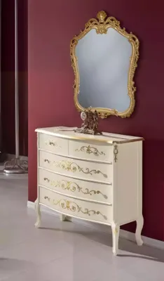 Produktbild von Weiße Klassische Wohnzimmer Holz Kommode Konsole Schubladen Neu Design