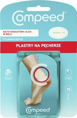 Zdjęcie produktu dla Plastry na pęcherze, średni rozmiar, 10 sztuk