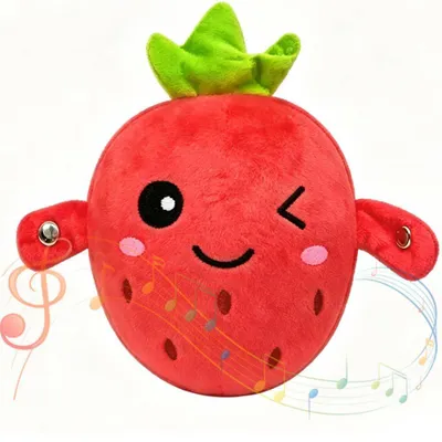 Productafbeelding van Interactieve muzikale pluche, aardbeienvorm, knuffelvriend