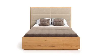 Produktbild von Massivholzbett Dome mit Bettkasten 200x200 cm, Storm 06, Massivholz, Modern