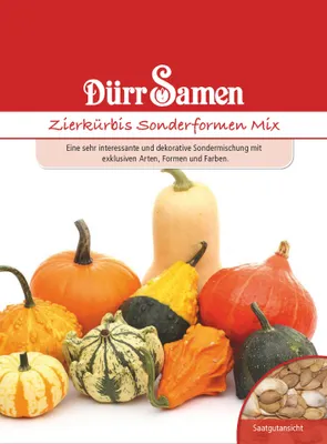 Produktbild von Zierkürbis Sonderformen Mix | Zierkürbissamen von Dürr Samen