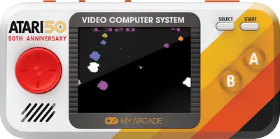 Produktbild von My Arcade Atari Pocket Player Pro, Mehrfarbig, D-Pad, Schaltfläche Auswählen, Schaltfläche Start, 6,98 cm (2.75"), 3,5 mm, USB / Batterie, AA