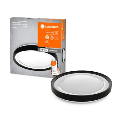 Produktbild von LEDVANCE SMART+ Wifi Orbis Gavin, Intelligente Deckenbeleuchtung, WLAN, Schwarz, Polycarbonat (PC), Stahl, 2700 K, 1850 lm