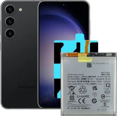 Obrázek produktu pro Náhradní akumulátor Tradebit pro Samsung Galaxy S23 EB-BS912ABY 3785 mAh + montážní páska, akumulátor do mobilního telefonu, Li-Ion, náhradní akumulátor, baterie do smartphonu