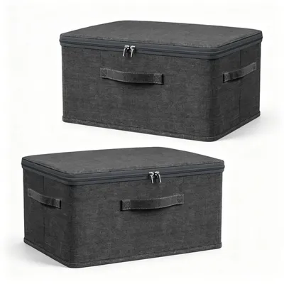 Imagen del producto de Organizador de cajones - 2 piezas - Gris - 30 x 20 x 14 cm