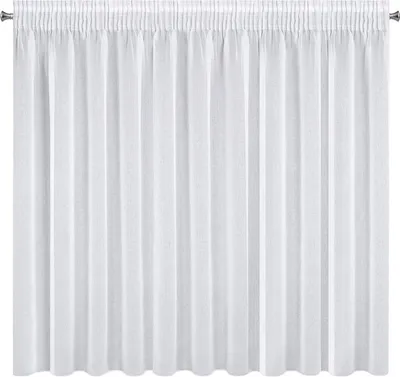 Produktbild von Eurofirany 382444, Durchscheinend, Weiß, Einfarbig, Polyester, Aufhängungshaken, 50 g/m²