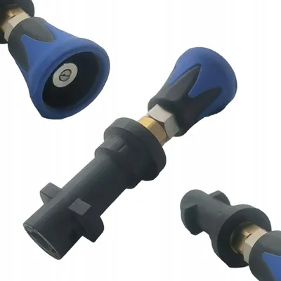 Produktbild von Mini-Lanze mit Flachstrahldüse 15° (blau) für Karcher K2-K7, Bajonett, 4000 PSi
