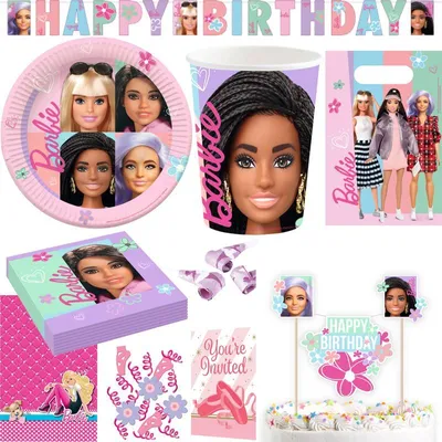 Produktbild von Barbie Partyset zum Kindergeburtstag Geburtstag Motto