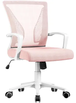 Produktbild von Yaheetech Bürostuhl Ergonomisch mit Netzbespannung Atmungsaktiv, Rosa