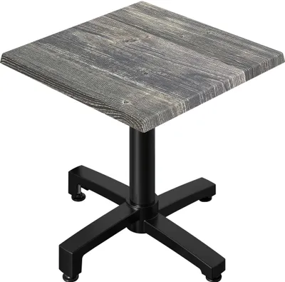 Produktbild von WBO | Bistro Außen Tisch | B:T:H 60 x 60 x 78,5 cm | Rustikal Kiefer / Schwarz | Quadratisch | Bistro Tisch Gastro Tisch