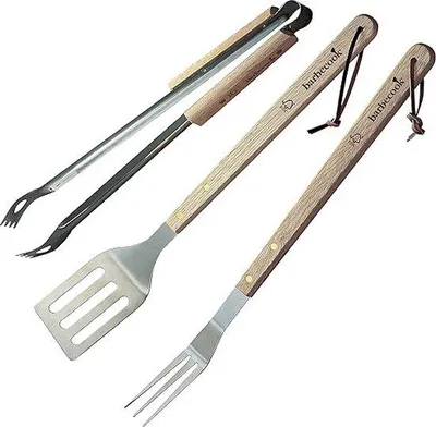 Produktbild von Famanu BBQ-Set Hochwertiges Edelstahl-Grillbesteck - 3-teilig mit Tragetasche