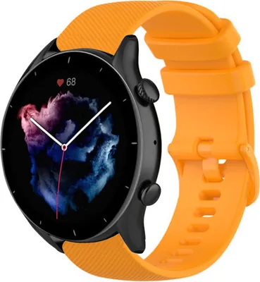 Produktbild von Strap-it Amazfit GTR 3 Luxus-Silikonarmband (Orange)