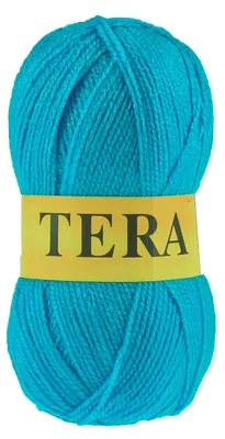 100g Strickgarn TERA Uni Strickwolle Handstrickgarn Klassikgarn türkisblau
