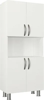 Immagine prodotto di Dmora Armadio Multiuso Grande Tchoo 29.5x140.3h cm Bianco, 2 Ante 5 Vani