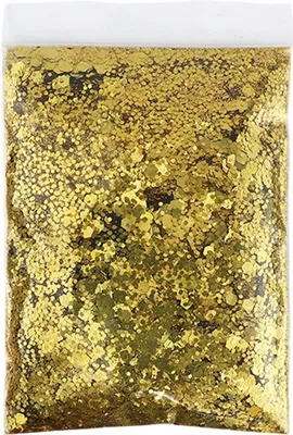 Produktbild von 50 g Glitzer, Gold Pailletten, Glitzer Gold, Basteln, Glitzerpulver für Nägel Gesicht Makeup Kartenbasteln Handwerk Nagelkunst