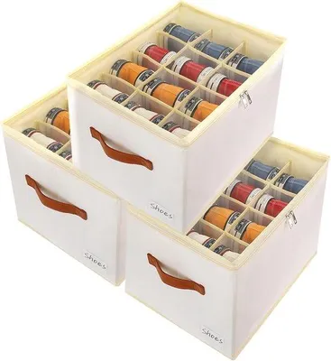 Produktbild von Famanu Schuhorganizer - Platzsparendes Schuhregal - 3 Stück