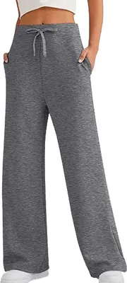 Image de INF Pantalon décontracté taille haute Gris L