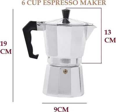 Produktbild von Espressokocher 6 Tassen 300ml Edelstahl