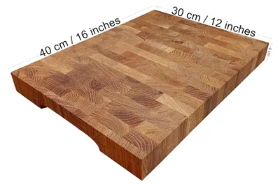 Schneidbrett Buchenholz 40×30 cm mit Griff – Schneidblock