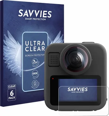 Produktbild von 6x Für GoPro Max 2 Schutzfolie Savvies Displayschutz Display Schutz Folie Klar Transparent