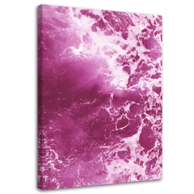 Produktbild von Leinwandbild rosa wellen 60x90 cm Feeby rosa wandbild bereit zum aufhängen