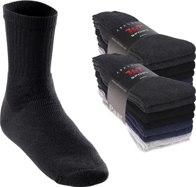 Produktbild von MT Damen und Herren Sport- und Freizeitsocken (16 Paar) Tennissocken - 4-Farb-Mix 39-42