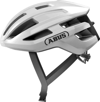 Produktbild von ABUS Rennradhelm PowerDome - leichter Fahrradhelm mit cleverem Belüftungssystem und aerodynamischem Profil -  Italy - für Damen und Herren - Weiß Glänzend, Größe M (54-58 cm)